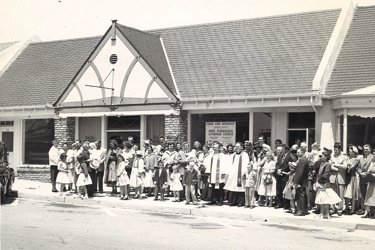 June 12, 1955 - Outside Temporary Quarters